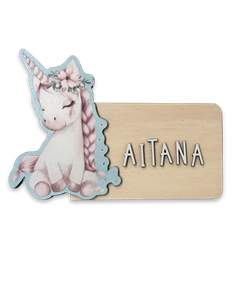 Placa Acuarela Unicornio