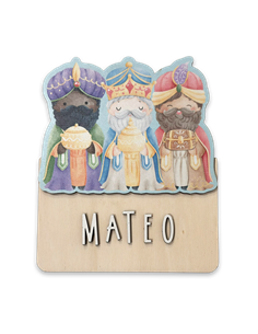 Placa Navidad Reyes Magos