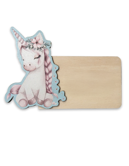 Placa Acuarela Unicornio
