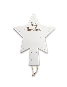 Estrella Punta Árbol en Blanco