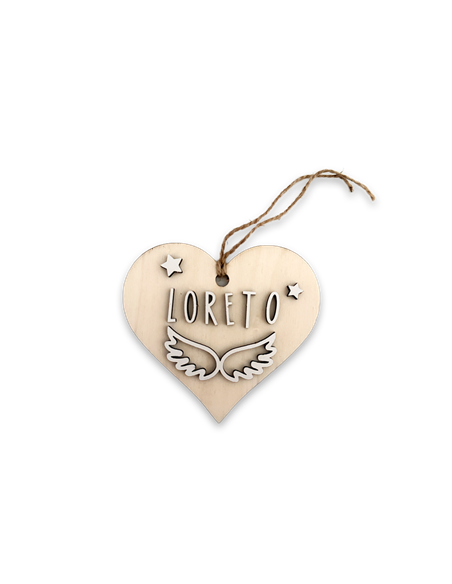 Deco Navidad Corazón en Madera
