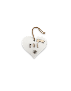 Deco Navidad Corazón en Blanco