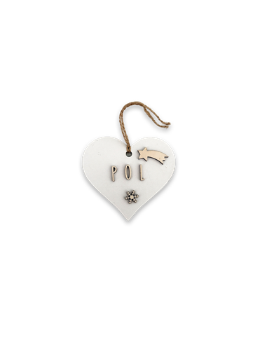 Deco Navidad Corazón en Blanco