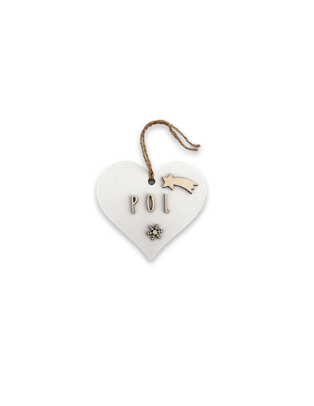 Deco Navidad Corazón en Blanco