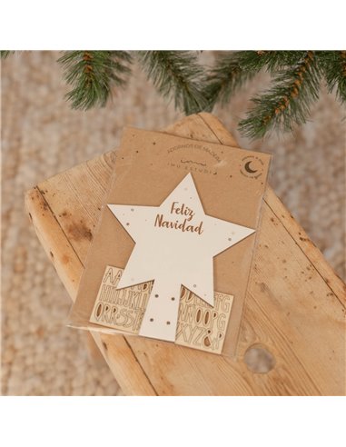 Estrella Punta Árbol en Blanco