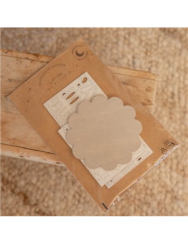 Placa Festoneada en Madera