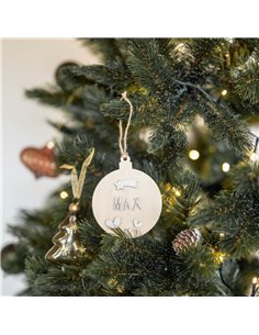 Deco Navidad Bola en Madera 2