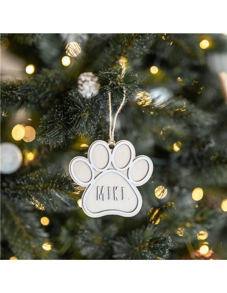 Deco Navidad Huella en Madera