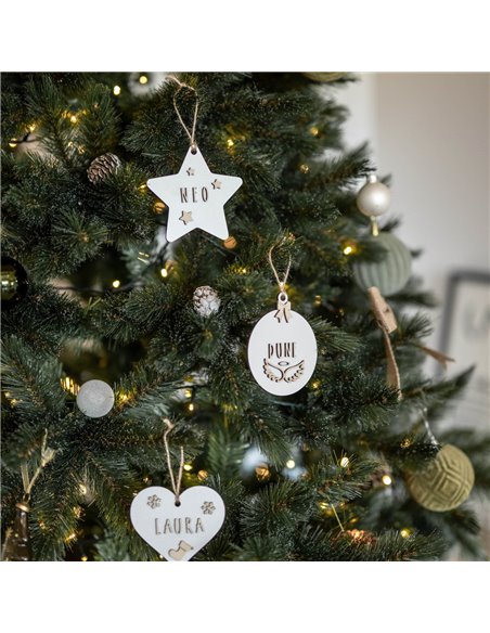 Deco Navidad Corazón en Blanco