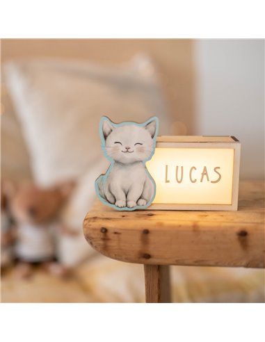 Lámpara Acuarela Gato