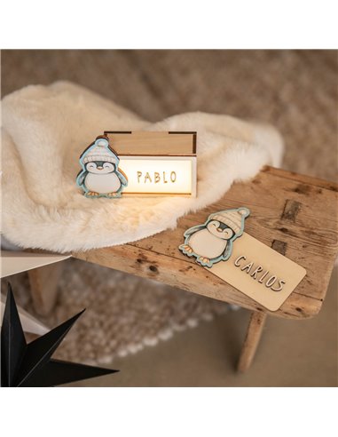 Lámpara Navidad Pingüino
