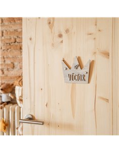 Placa Corona en Madera 2