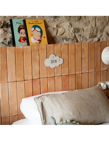 Placa Nube en Madera