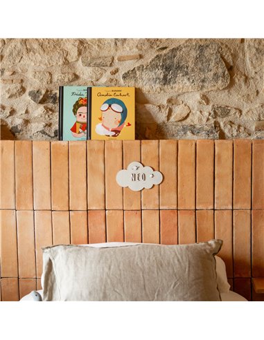 Placa Nube en Madera