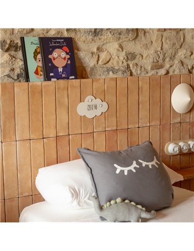 Placa Nube en Madera