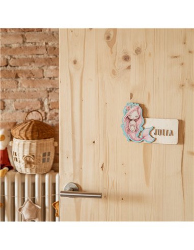 Placa Acuarela Sirena