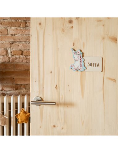 Placa Acuarela Unicornio