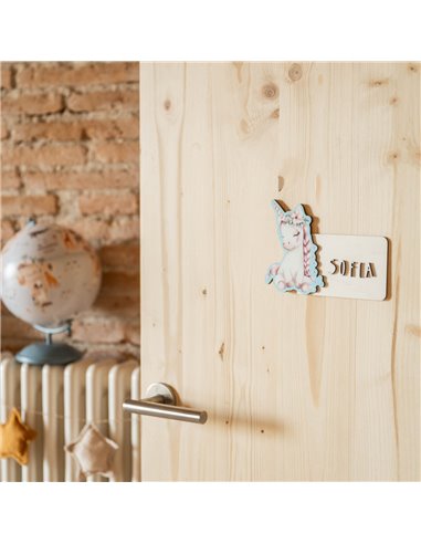 Placa Acuarela Unicornio