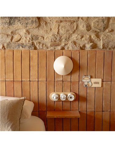 Placa Acuarela Zorro