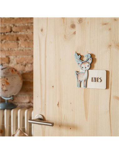 Placa Navidad Ciervo