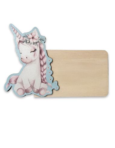Placa Acuarela Unicornio