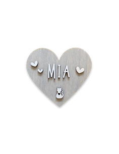 Placa Corazón en Madera