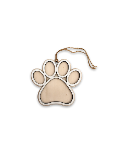 Deco Navidad Huella en Madera